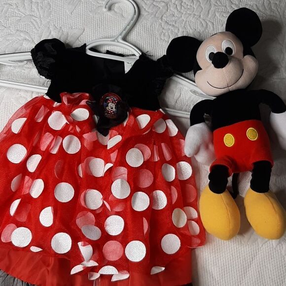 Minnie Mouse Dress with Mickey Mouse Doll - Picture 1 of 9